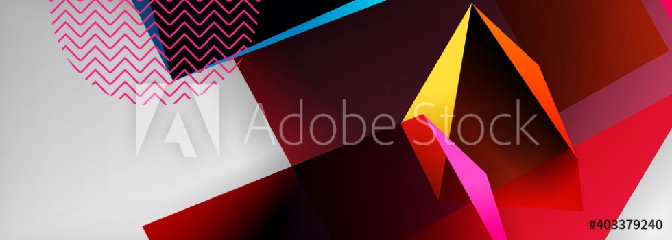 Bild på Low poly 3d geometric shapes minimal abstract background Vector illustrations for covers banners flyers and posters and other
